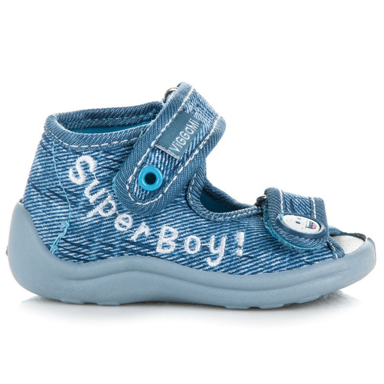 Viggami Denim kengät tarranauhalla sininen