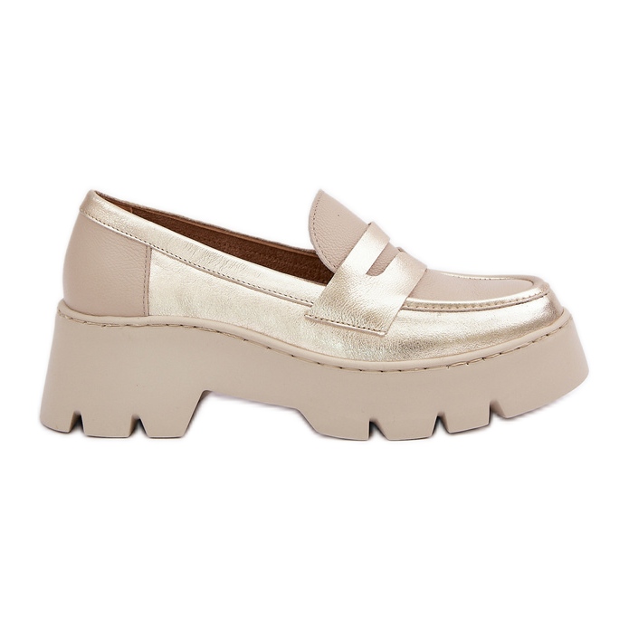 Zazoo Litteät naisten nahkaiset leipät kultaiset kultainen