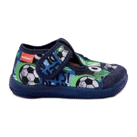 Lasten tossut, jotka ovat joustavia tarranauhojen merivoimien palloille sininen