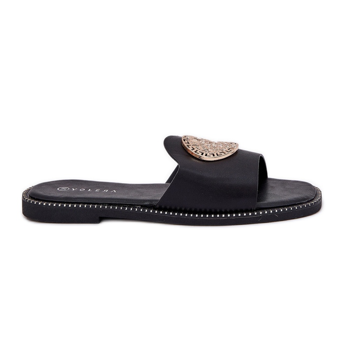 Eco Leather Flip Flops mustalla sisustuksella