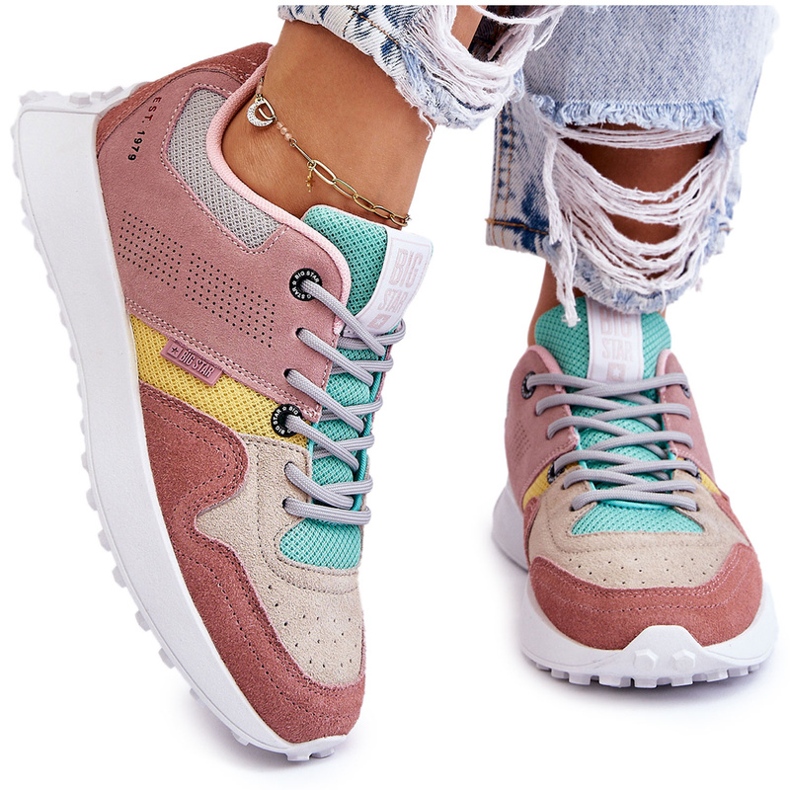 Big Star Naisten isot tähden lenkkarit vaaleanpunainen