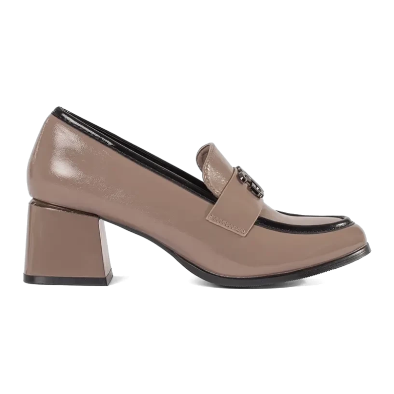 Taupe korkokengät koristeella beige