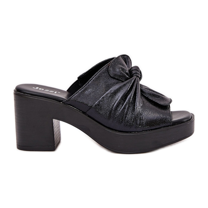 Jezzi Naisten flip flops ekon nahkapostitse musta