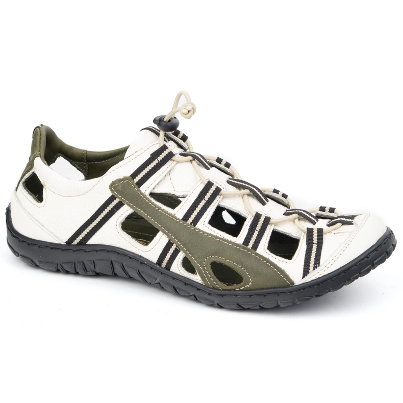 Olivier Miesten nahkainen polkupyöräkengät 262 kz valkoinen vihreällä