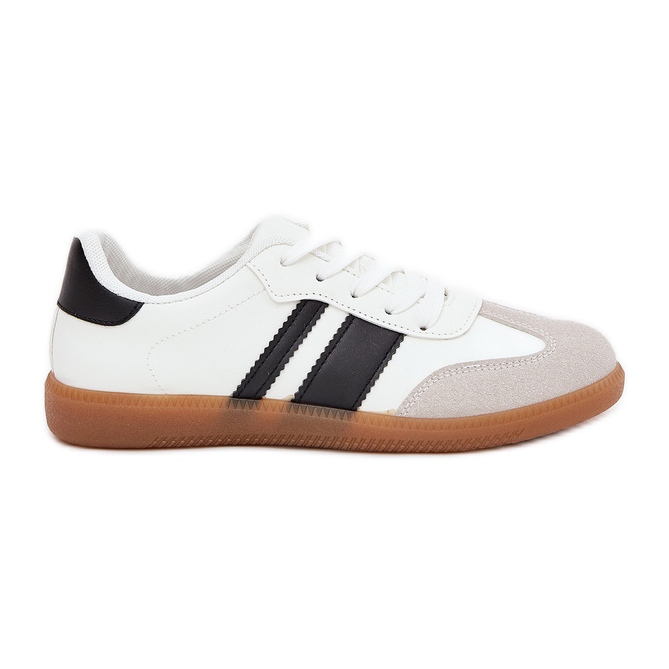 Matalat naisten lenkkarit, joissa on ekologinen nahka valkoinen