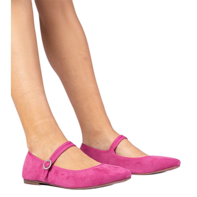 Pink balleriinit Ekozamszista zirkonilla vaaleanpunainen