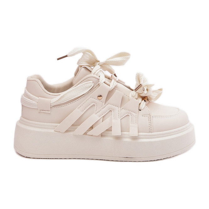 Eco -nahka lenkkarit beige -alustalla