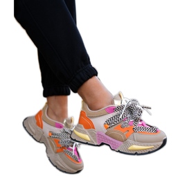 Lenkkarit Naisten urheilukengät kaksoisnauhalla khaki beige