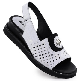 Jezzi Naisten sandaalit lavalla, jossa on kumi hopea Jeszi RMR2267-2