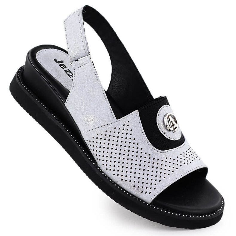 Jezzi Naisten sandaalit lavalla, jossa on kumi hopea Jeszi RMR2267-2