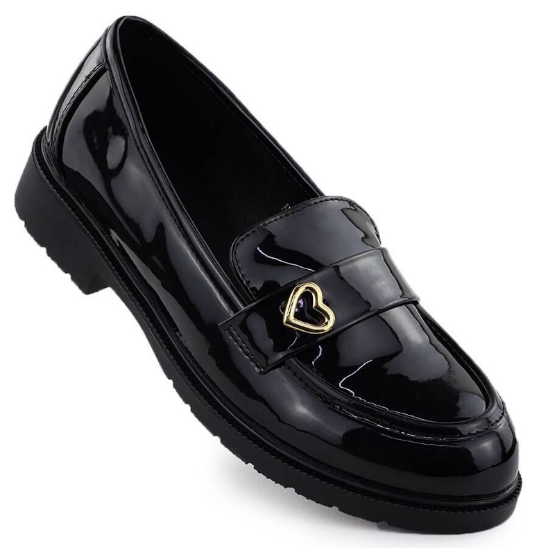 S.Barski Mokkasiinit naisten lakatut kengät Black S. Barski Hy51-379 musta