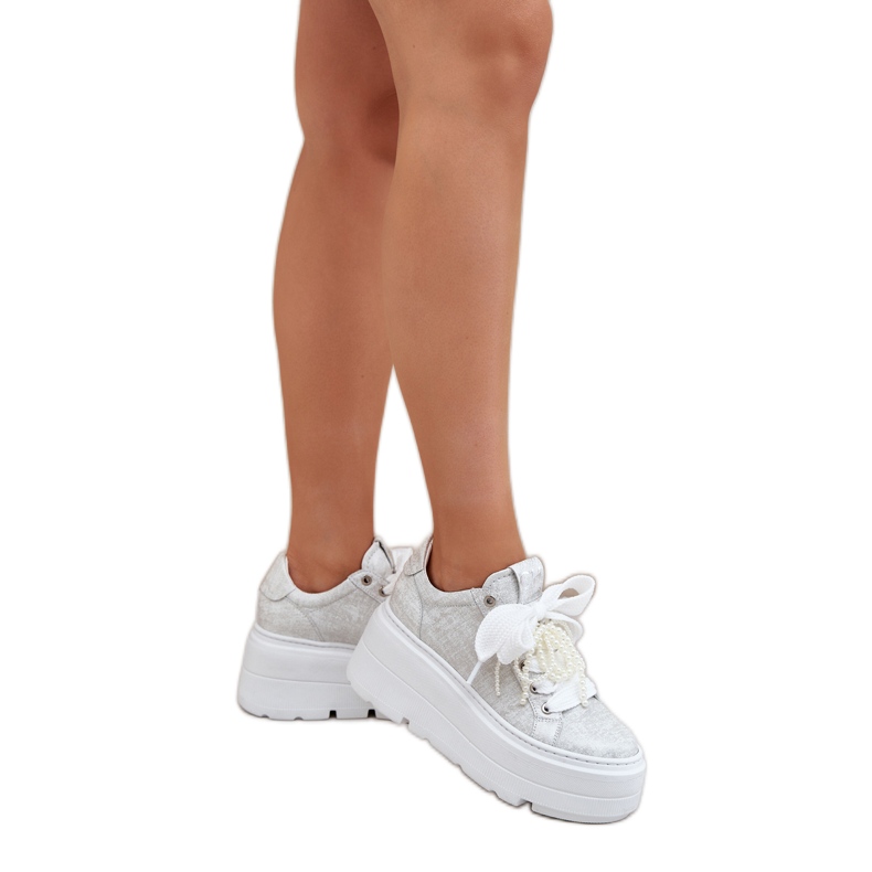 Nahka -lenkkarit Chebello 4658 -hopealustalla