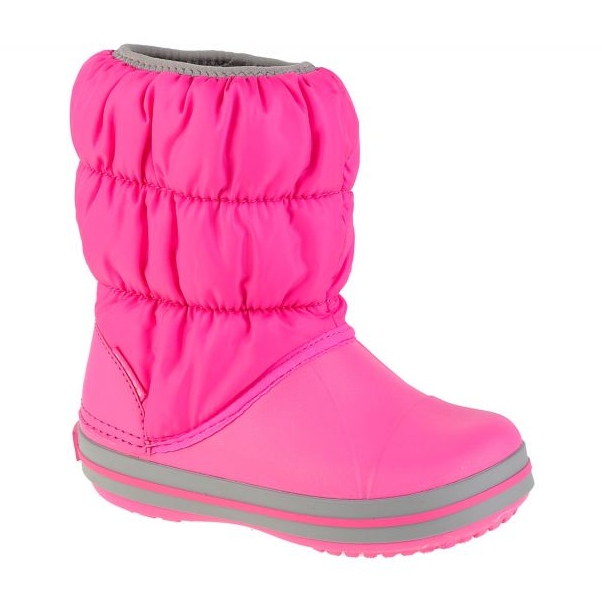 Tyttöjen lumi saappaat Crocs Winter Puff Boot 14613-6tr vaaleanpunainen