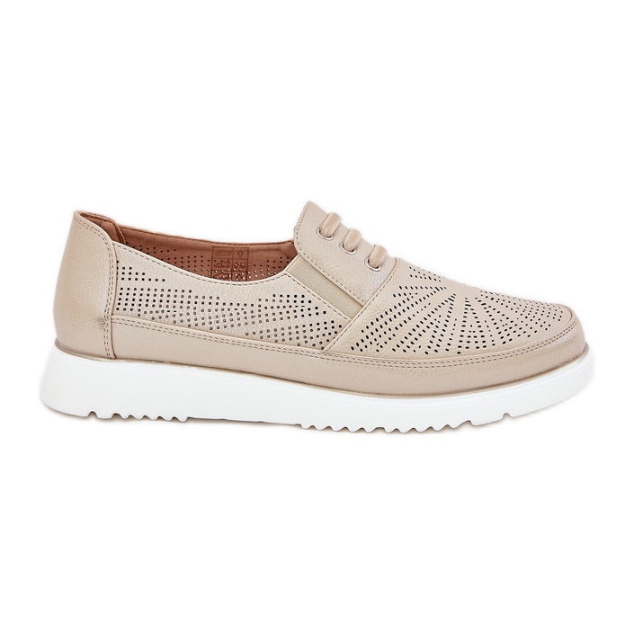 Naisten kengät, avoimet kultaiset kultaiset kengät kultainen