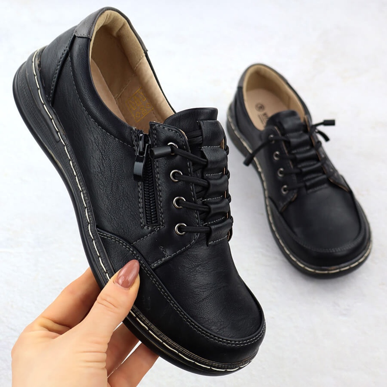 Naisten kengät Mukava musta Unisoft 9018