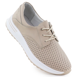 Naisten nahkakengät Openwork Beige Filippo DP6022