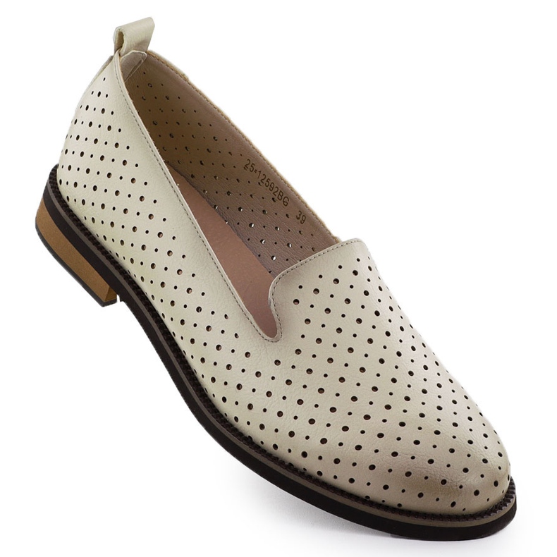 Naisten Openwork Shoes Lords Beige Potocki SZ12592