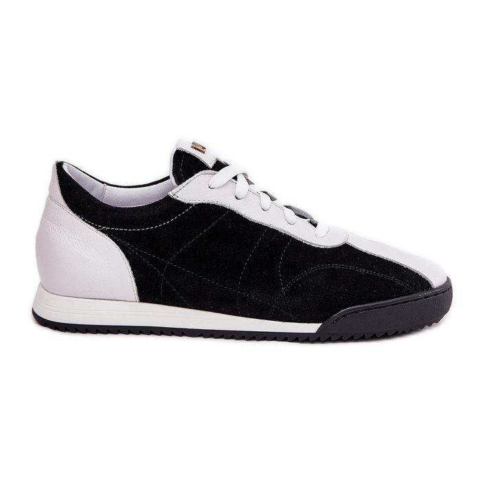 Laura Messi 2935 Naisten nahkaiset urheilukengät musta