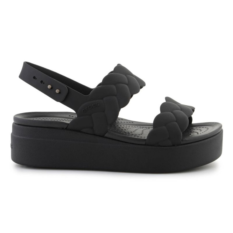 Crocs-sandaalit Brooklyn kudottu matala kiila 209977-060 musta