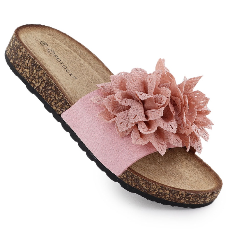 Naisten flip flops kukilla Pink Potocki GN17301 vaaleanpunainen
