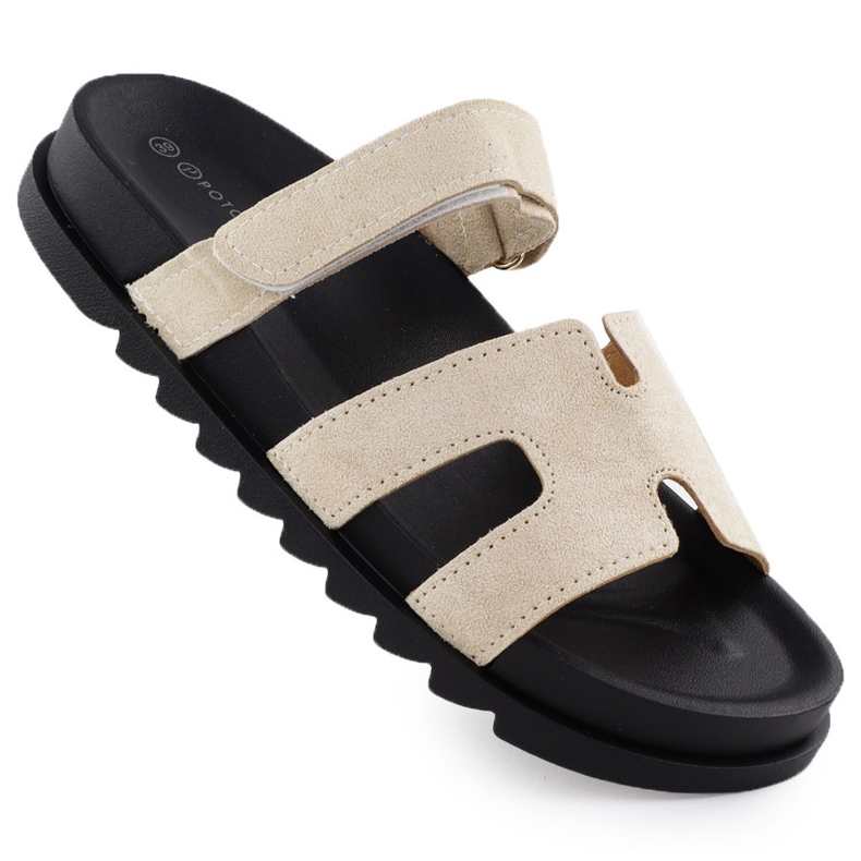 Naisten tossut beige potocki gn17303