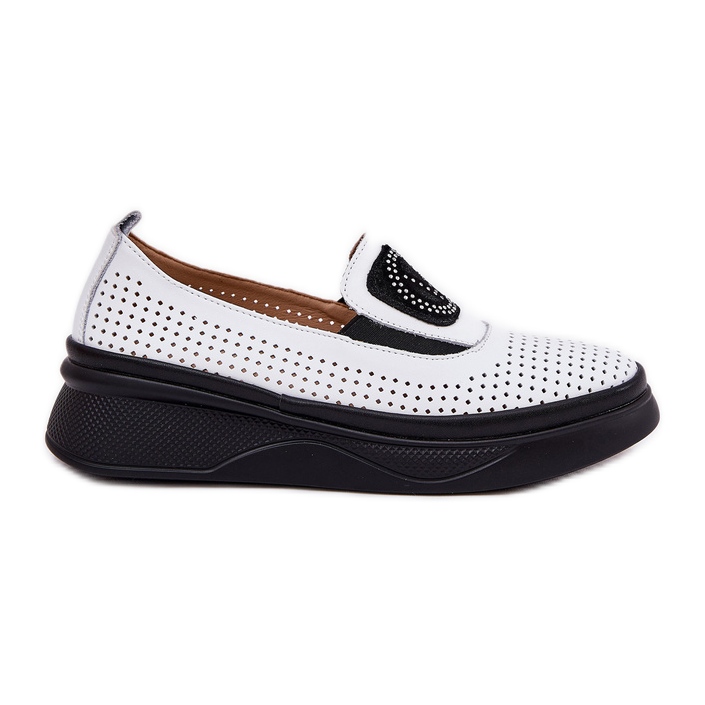 Naisten avoimien nahkapesot laiturilla ja Vinceza 79522 valkoiset kiilat valkoinen