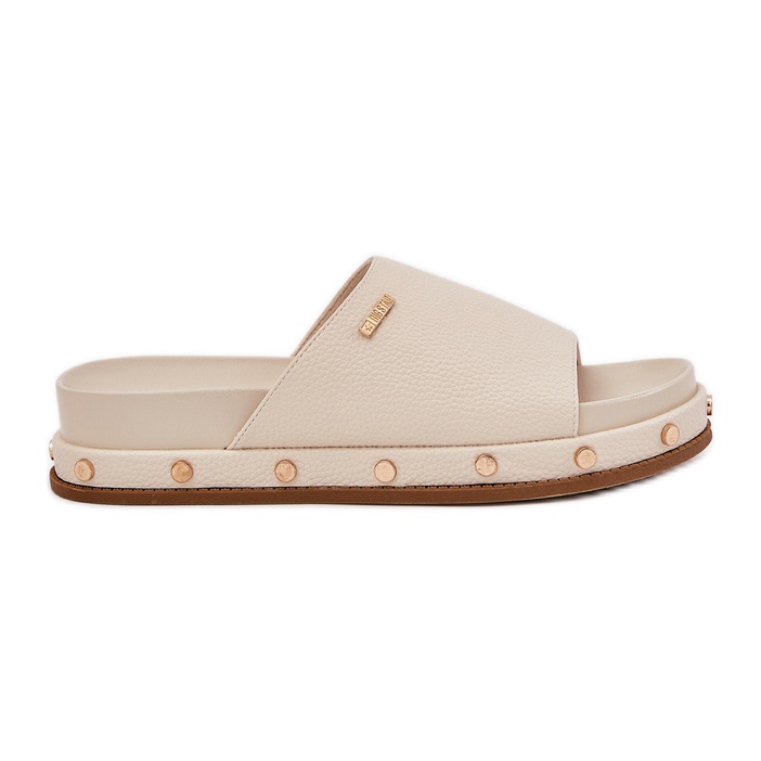Naisten flip flops lavalla Big Star RR274215 beige