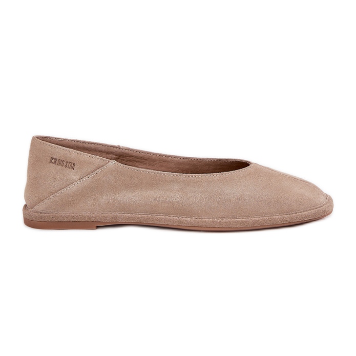 Naisten mokkanahka Ballerinas Big Star RR274082 beige