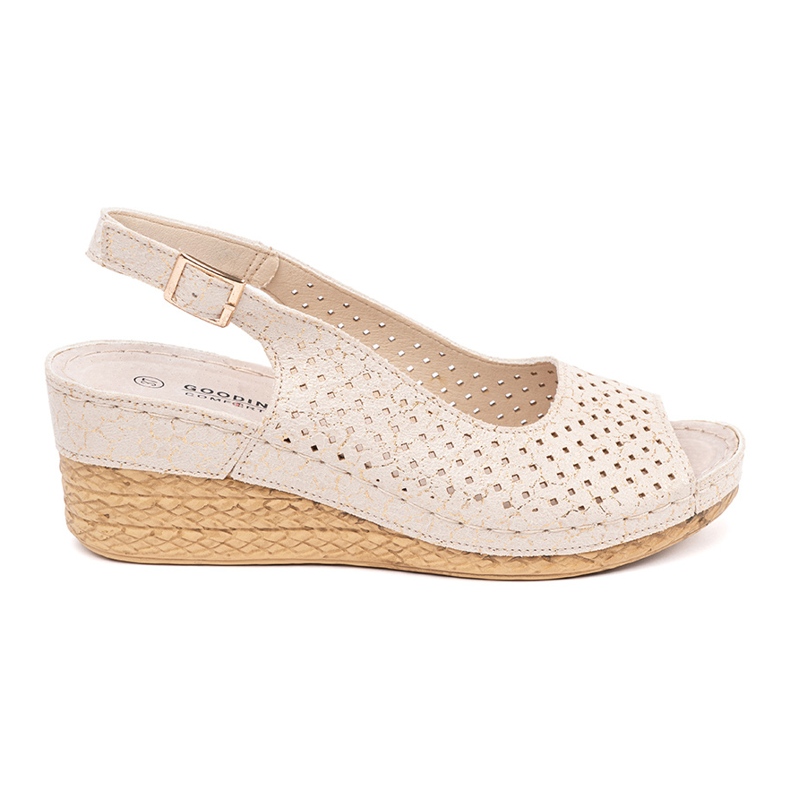 Goodin Beiget harjakattoiset kiila sandaalit