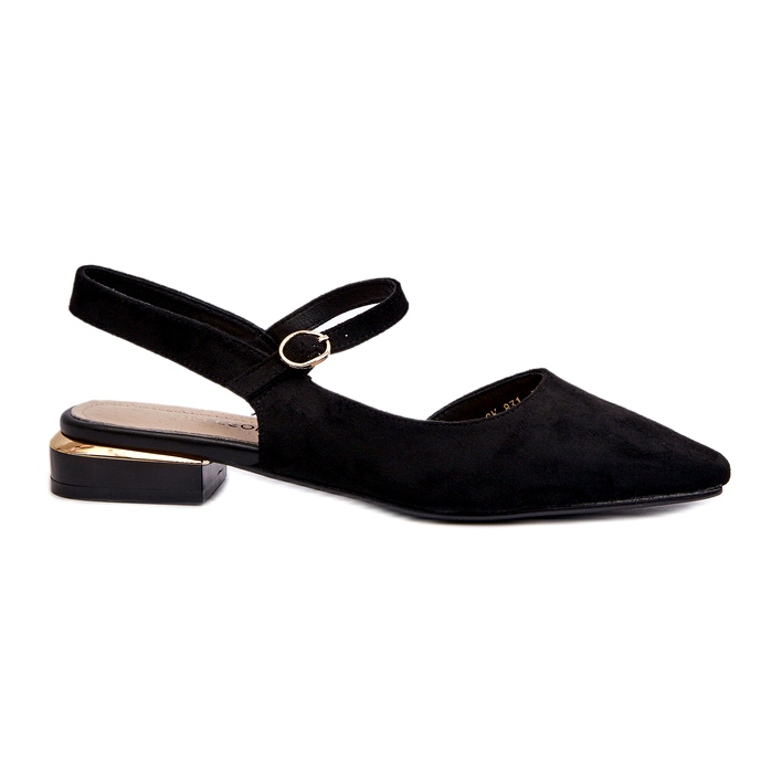 Naisten baleriinit matalakorkoisilla avokoroilla Sergio Leone SK831 Musta