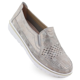 Evento Naisten nahkakengät Openwork Golden Event 1653 kultainen