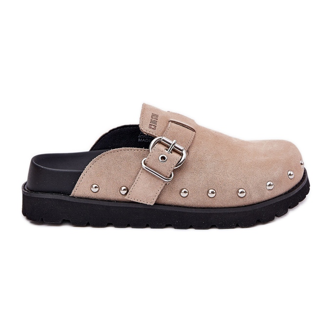 Mokkanahka -flip -flops Naisten tukkeut alustalla Big Star RR274A376 BEIGE