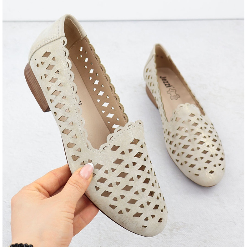 Naisten Openwork Shoes Golden Jezzi Asa222-8 kultainen
