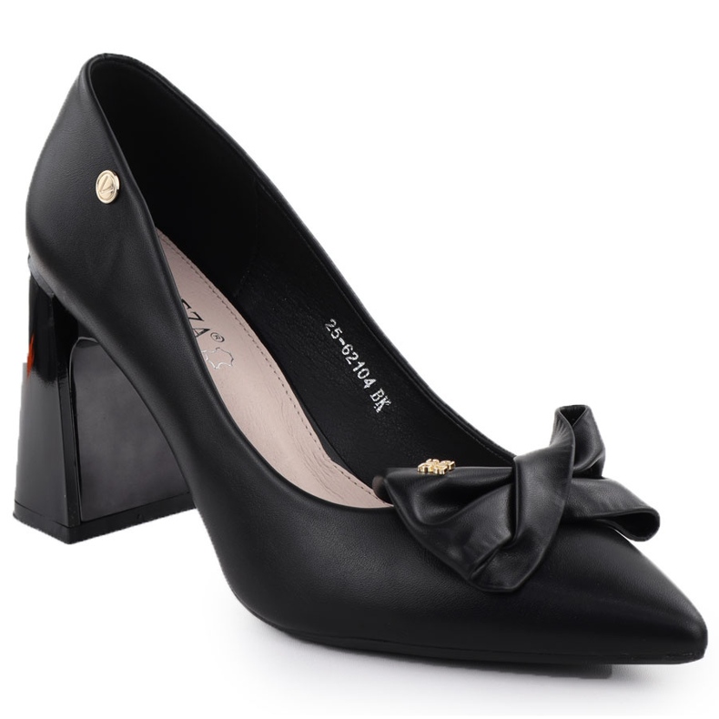Naisten pumput koristeellisessa pylväässä mustalla Vinceza 62104 Bowilla