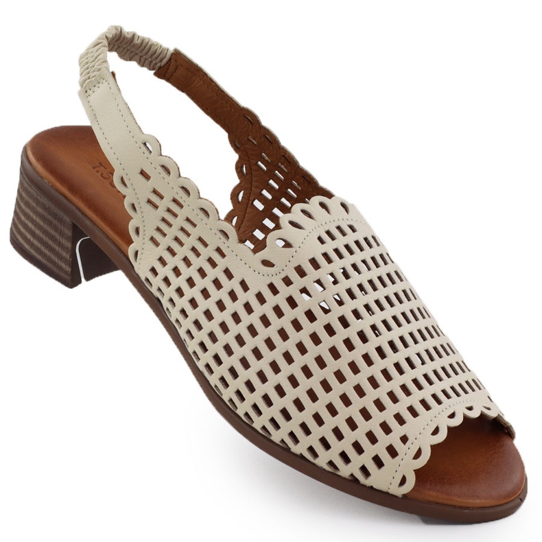 Beige Openwork Naisten nahka sandaalit beige T.Sokolski L25-707