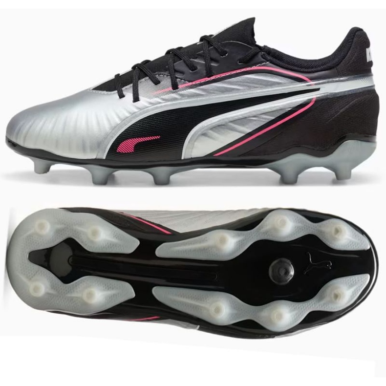 Puma King Match FG/AG 108320-02 Jalkapallokengät hopea