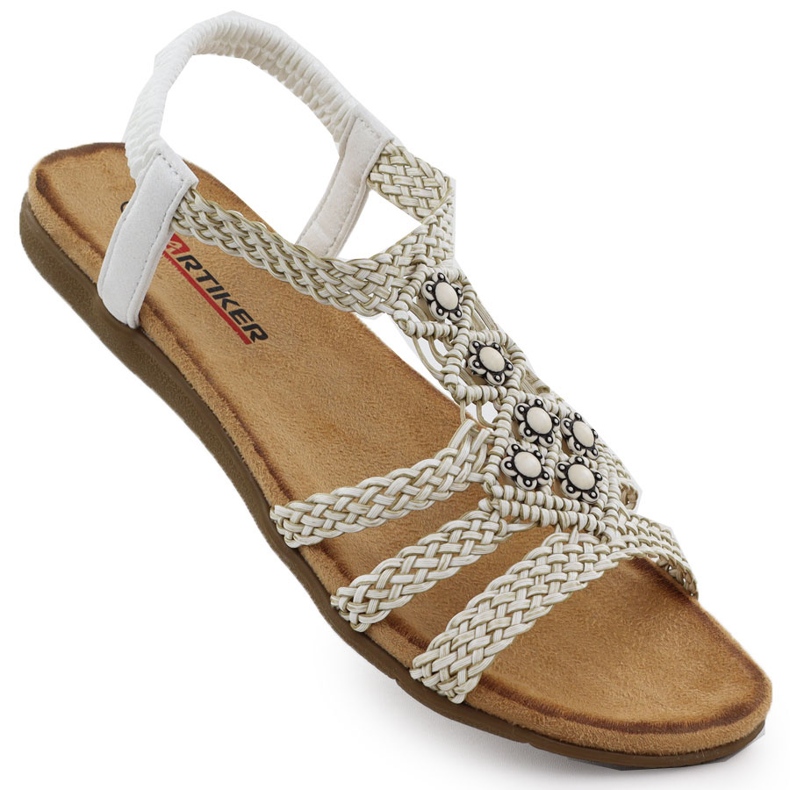 Naisten mukavat sandaalit liukuvat -valkoinen artiker 56c1323