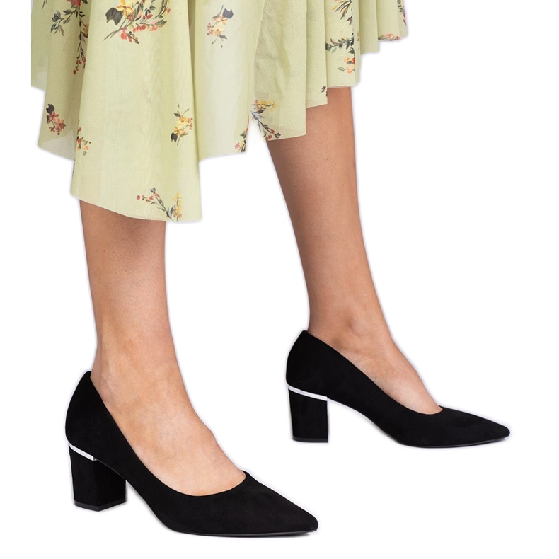 Mustat naisten pumput Ekozamszusta