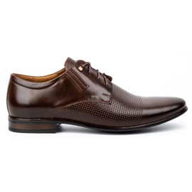 Olivier Miesten kengät, muodollinen nahka 482 tummanruskea