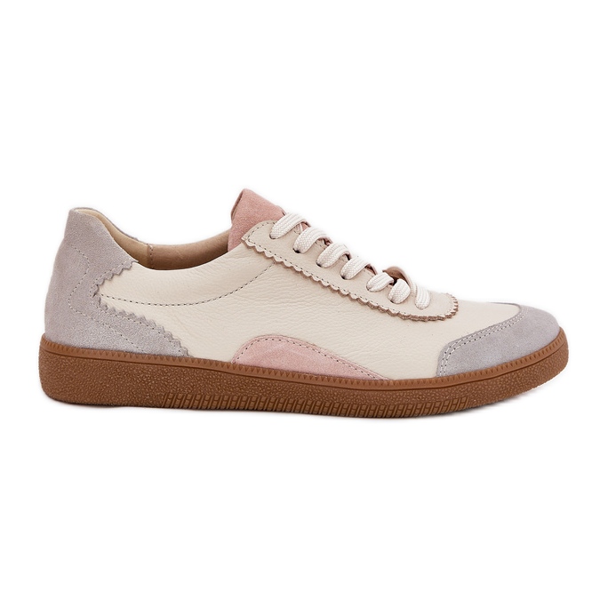 Naisten nahka lenkkarit Zazoo N1220 Beige