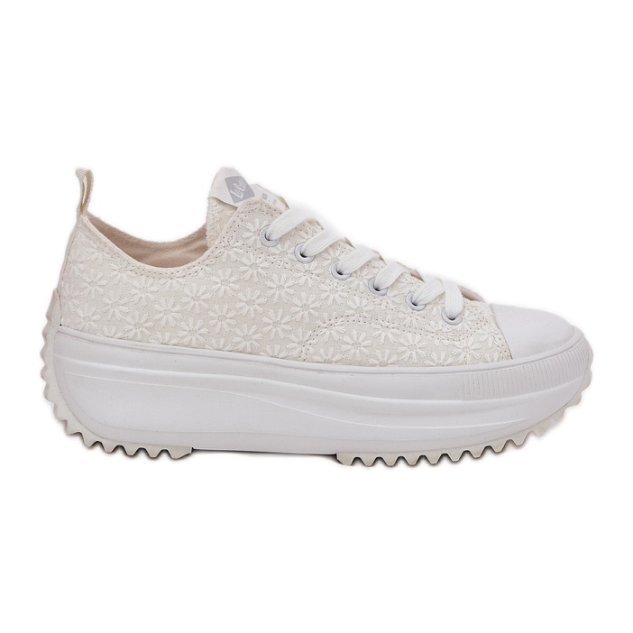 Naisten lenkkarit kirjontalla laiturilla Lee Cooper LCW-25-31-3465L White valkoinen