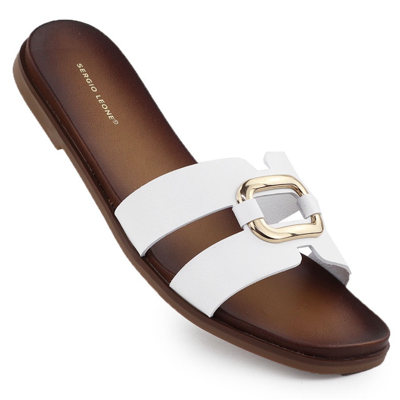 Naisten flip flops valkoisella sergio leone sk077h valkoinen