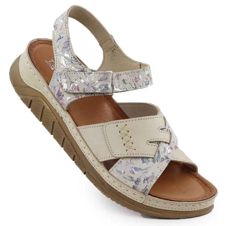 Nahka mukavat tarranauhat beige kukilla T.sokolski L25-173