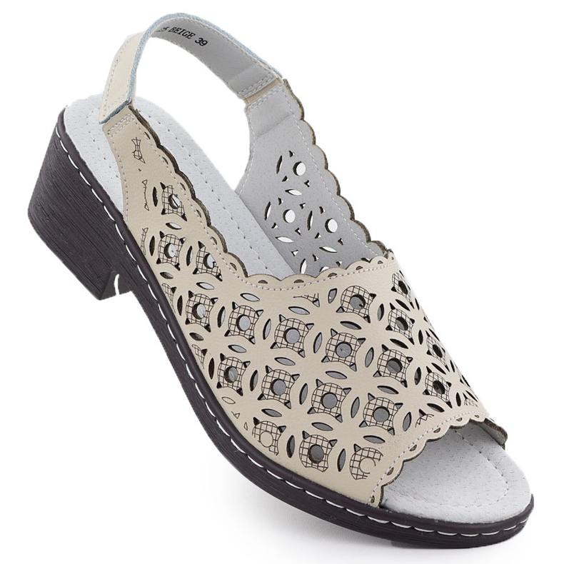 Avointyöt Naisten nahkaiset sandaalit pad beige t.sokolski l25-25