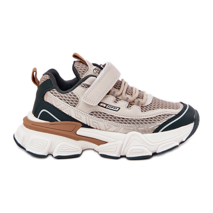 Sneakers -urheilukengät beige -tarranauhoille