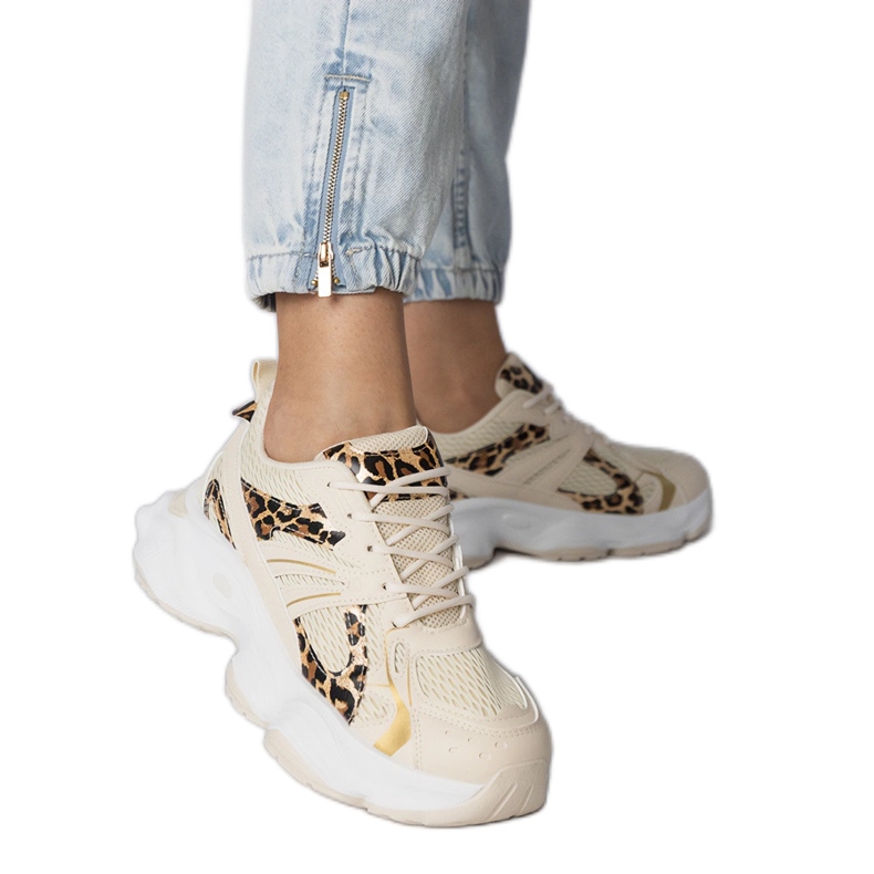 Panther Sports Sneakers massiivisella pohjalla beige