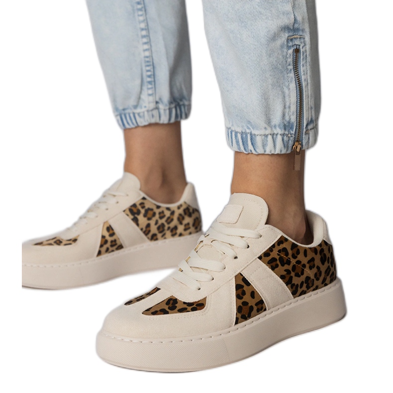 Beige-Pantter Naisten lenkkarit