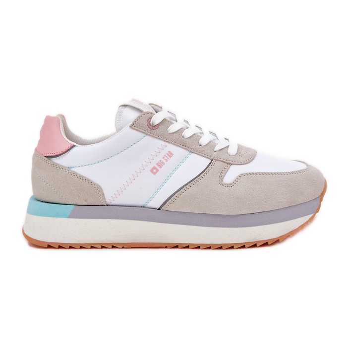 Naisten mokkanan lenkkarit Big Star RR274A047 Hi-Polish Beige-White System