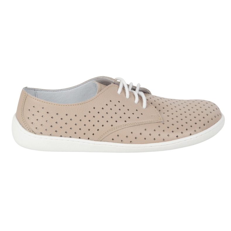 Olivier Naisten paljain jaloin minimalistiset lenkkarit 1288pol beige valkoisella