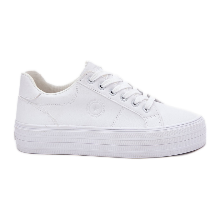 Eco Leather Women's Sneakers Big Star RR274298 White Platformissa valkoinen